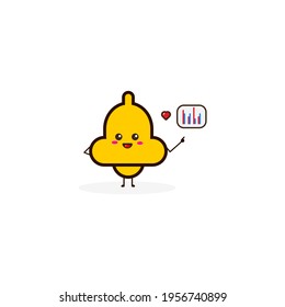 Bell love data cute character illustration