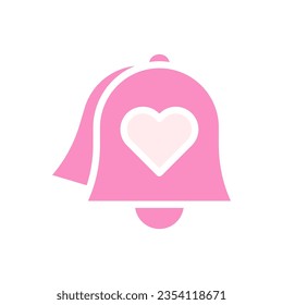 Icono de amor de la ampolla elemento vectorial de la ilustración de color blanco sólido y símbolo perfecto.