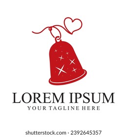 Bell love logo template illustrations