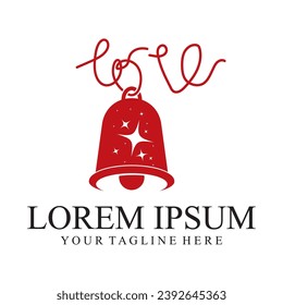 Bell love logo template illustrations