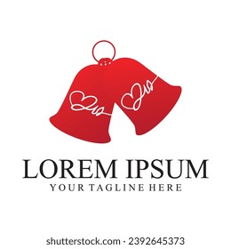 Bell love logo template illustrations