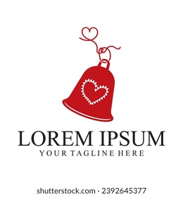 Bell love logo template illustrations