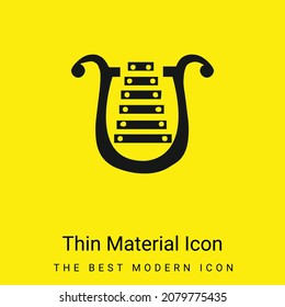 Bell Lyre minimal bright yellow material icon