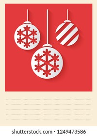 Bell merry christmas vector postcard design