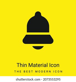 Bell minimal bright yellow material icon