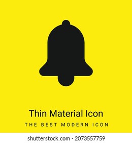 Bell minimal bright yellow material icon