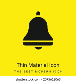 Bell minimal bright yellow material icon