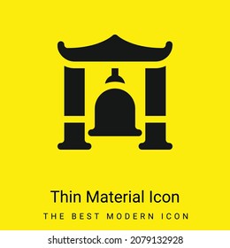 Icono de material amarillo brillante mínimo