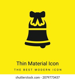 Bell minimal bright yellow material icon