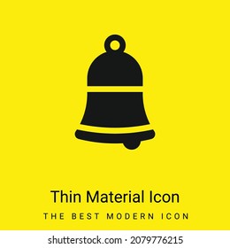 Bell minimal bright yellow material icon