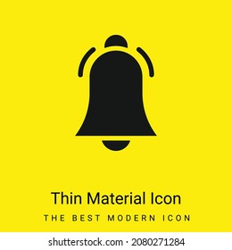 Bell minimal bright yellow material icon
