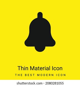 Bell minimal bright yellow material icon