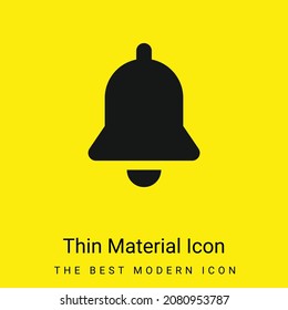 Bell minimal bright yellow material icon