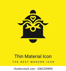 Bell minimal bright yellow material icon