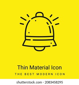 Bell minimal bright yellow material icon
