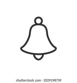 Bell minimal line icon. Web stroke symbol design. Bell sign isolated on a white background. Premium line icon.