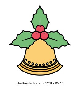 bell and mistletoe icon