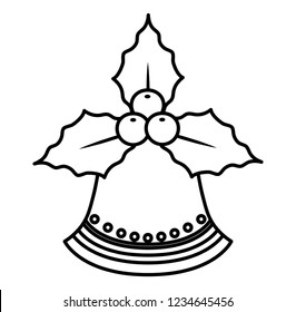 bell and mistletoe icon