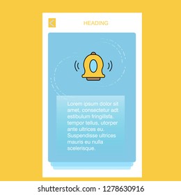Bell  mobile vertical banner design design. Vector