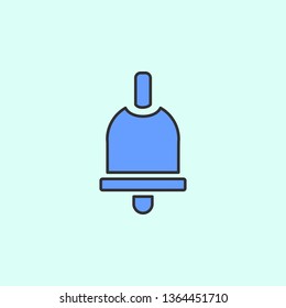 bell mono color icon. Simple glyph, flat vector of Education icons for UI and UX, website or mobile application