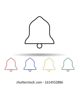 bell multi color style icon. Simple thin line, outline vector of web icons for ui and ux, website or mobile application
