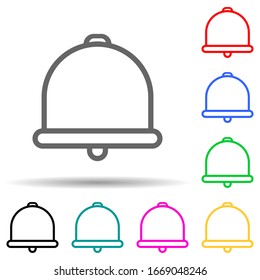 bell multi color style icon. Simple thin line, outline vector of web icons for ui and ux, website or mobile application