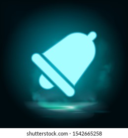 Bell neon icon - Vector. Blue neon illustration. Bell neon icon - Vector. Infographic concept vector illustration