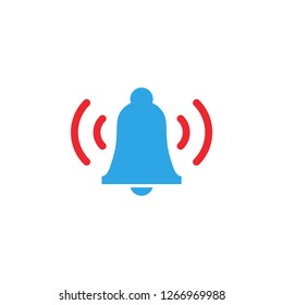 Bell notification graphic icon design template isolated