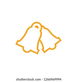 Bell notification graphic icon design template isolated