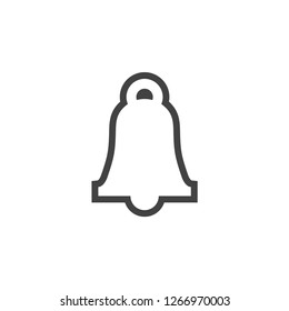 Bell notification graphic icon design template isolated