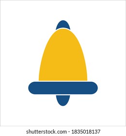 Bell Notification Icon Color Design Vector Template Illustration