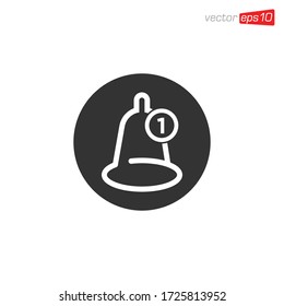 Bell Notification Icon Design Vector