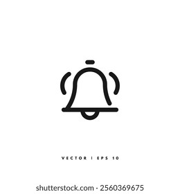 Bell Notification Icon. Editable Stroke