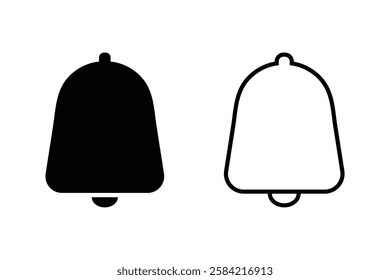 bell notification icon isolated flat vector