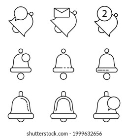 bell notification icon. bell notification set symbol vector elements for infographic web.