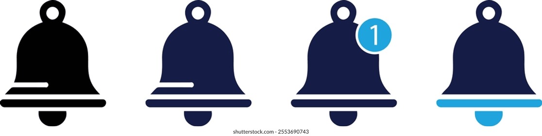 bell and Notification icon set. You can easily change the color