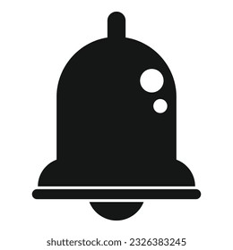Bell notification icon simple vector. Rush job. Computer time