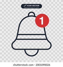 bell notification icon symbol template for graphic and web design collection logo vector illustration