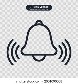 bell notification icon symbol template for graphic and web design collection logo vector illustration