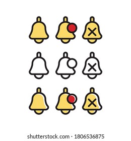 bell notification icon symbol vector eps