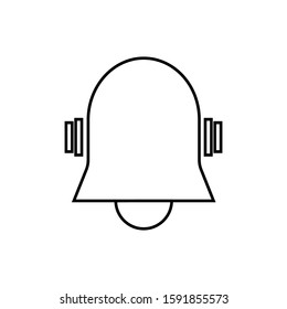 Bell Notification icon template black color editable. Social Media element symbol vector sign isolated on white background illustration for graphic and web design.