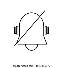 Bell Notification icon template black color editable. Social Media element symbol vector sign isolated on white background illustration for graphic and web design.