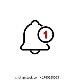 Bell notification icon vector illustration