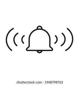 Bell notification icon. Vector Illustration