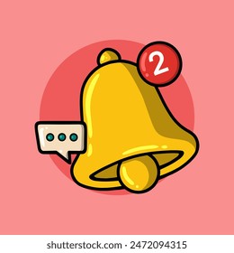 Clipart de Ilustración vectorial de iconos de notificación de campana