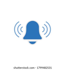 bell notification icon vector symbol isolated illustration white background
