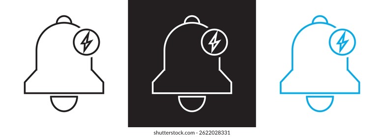 Bell notification icon. Vector for websites, mobile interfaces, presentations, banner, visual branding etc. Vector illustration. isolated on white and black background. EPS 10