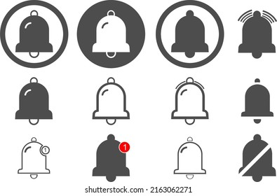 Bell Notification Icons for your web site design
