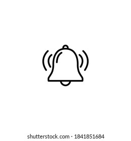 Icono de línea de notificación Bell, símbolo de notificación Bell vector 