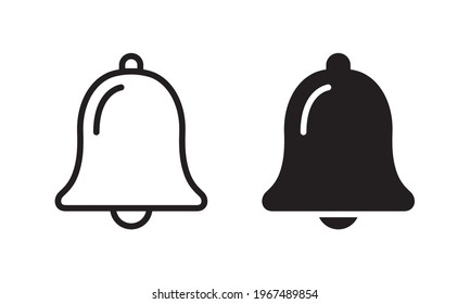 Symbol der Bell-Meldungszeile, Symbol für die Bell-Benachrichtigung, Vektorsymbol 